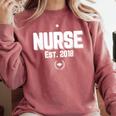 Graduation For Nurse Practitioners 2018 Nursing School Comfort Colors Sweatshirt Crimson