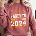 Graduation Proud Parents Of a 2024 Graduate For Mom And Dad Comfort Colors Sweatshirt Crimson