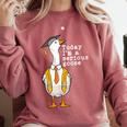 Graduation Senior Silly Goose Today Im A Serious Goose Comfort Colors Sweatshirt Crimson