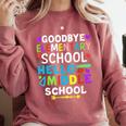 Graduation Shirt For 5th Grader Goodbye Hello Middle School Comfort Colors Sweatshirt Crimson