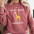 Graduation Shirt You Bet Giraffe I Graduated Pun Comfort Colors Sweatshirt Crimson
