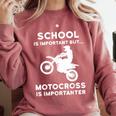 Graduation Shirt For Dirtbike Motocross Riders Comfort Colors Sweatshirt Crimson
