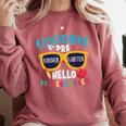 Graduation Shirt Goodbye PreK Hello Kindergarten School Comfort Colors Sweatshirt Crimson