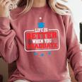 Graduation Shirt For Graduate Life Is Better When You Comfort Colors Sweatshirt Crimson