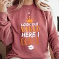 Graduation Shirt For Graduate Look Out World Here I Come Comfort Colors Sweatshirt Crimson