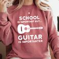 Graduation Shirt For Guitar Players & Band Member Comfort Colors Sweatshirt Crimson