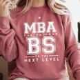 Graduation Shirt For Him Her MBA Next Level BS Comfort Colors Sweatshirt Crimson