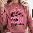 Graduation Shirt For Mom With Twins Proud Mom Of Two Comfort Colors Sweatshirt Crimson