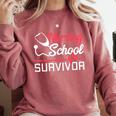Graduation Shirt For Nurses Nursing School Survivor Tee Comfort Colors Sweatshirt Crimson