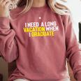 Graduation Student Grad School Class Senior Cute Comfort Colors Sweatshirt Crimson