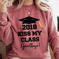 Graduation T Shirt Kiss My Class 2018 Goodbye Comfort Colors Sweatshirt Crimson