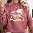 Graduation T Shirt Tassel Was Worth The Hassle Tee Comfort Colors Sweatshirt Crimson