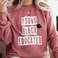 Graduation Young Educated For Men And Women Comfort Colors Sweatshirt Crimson