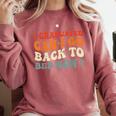 Groovy I Graduated Can I Go Back To Bed Now Graduation Comfort Colors Sweatshirt Crimson