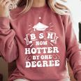 Groovy Nurse BSN Now Hotter By One Degree Graduation BSN RN Comfort Colors Sweatshirt Crimson