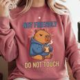 Grouchy Capybara Not Friendly Do Not Touch Introvert Premium Tri-Blend Comfort Colors Sweatshirt Crimson