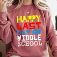 Happy Last Day Of Middle School Graduation Comfort Colors Sweatshirt Crimson