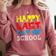 Happy Last Day Of School Graduation Teachers Student Comfort Colors Sweatshirt Crimson