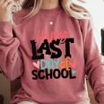 Happy Last Day Of School Kids Teacher Student Graduation Comfort Colors Sweatshirt Crimson