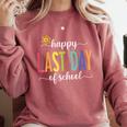 Happy Last Day Of School Women Teachers School Graduation Comfort Colors Sweatshirt Crimson