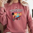 Happy Valentines Day To Myself Introvert Humor Comfort Colors Sweatshirt Crimson