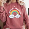 I Hate Everybody Rainbow Sarcastic Grumpy Introvert Comfort Colors Sweatshirt Crimson I Hate Everybody Rainbow Sarcastic Grumpy Introvert Comfort Colors Sweatshirt Crimson
