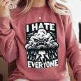 I Hate Everyone Introvert Anti-Social Dark Humor Comfort Colors Sweatshirt Crimson I Hate Everyone Introvert Anti-Social Dark Humor Comfort Colors Sweatshirt Crimson