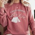 I Hate People Introvert Sarcastic I Love Camping Comfort Colors Sweatshirt Crimson I Hate People Introvert Sarcastic I Love Camping Comfort Colors Sweatshirt Crimson
