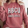 HBCU And Chill Support Alumni Graduation Education Comfort Colors Sweatshirt Crimson