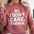 Hi I Don't Care Thanks Antisocial Introvert Comfort Colors Sweatshirt Crimson Hi I Don't Care Thanks Antisocial Introvert Comfort Colors Sweatshirt Crimson
