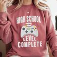 High School Graduation Shirt Gamer Graduation Comfort Colors Sweatshirt Crimson