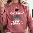 High School Graduation Shirt Video Gamer Nerd Geek Game Comfort Colors Sweatshirt Crimson