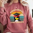 High School Level Complete Graduation Senior Students Comfort Colors Sweatshirt Crimson