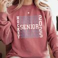 Hockey Senior Night Hockey Senior 2025 Graduation 50 Comfort Colors Sweatshirt Crimson