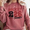 Hockey Senior Night Hockey Senior 2026 Graduation 59 Comfort Colors Sweatshirt Crimson