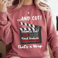 Homeland Security Degree Graduation Film Clapper Comfort Colors Sweatshirt Crimson