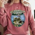 Hooked On Fishing Introvert Sayings Antisocial Quotes Raglan Baseball Tee Comfort Colors Sweatshirt Crimson