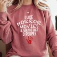 I Like Horror Movies And Maybe 3 People Introvert Comfort Colors Sweatshirt Crimson I Like Horror Movies And Maybe 3 People Introvert Comfort Colors Sweatshirt Crimson