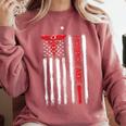 Hospice Aide American Flag Nurses Graduation Medical Comfort Colors Sweatshirt Crimson