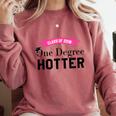 Hotter By One Degree Class Of 2018 Graduation T-Shirt Comfort Colors Sweatshirt Crimson
