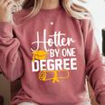 Hotter By One Degree Graduation 2025 Comfort Colors Sweatshirt Crimson