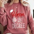 Hotter By One DEGREE Graduation Shirt For Her Him 2018 Comfort Colors Sweatshirt Crimson