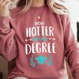 Now Hotter By One Degree Shirt Class Of 2024 Graduation Comfort Colors Sweatshirt Crimson