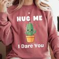 Hug Me I Dare You Introvert Cactus Tee Comfort Colors Sweatshirt Crimson Hug Me I Dare You Introvert Cactus Tee Comfort Colors Sweatshirt Crimson