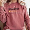 Humankind One Star Introvert People Rating Comfort Colors Sweatshirt Crimson