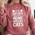 I'd Rather Be Home With My Cats Introvert Cozy Vibes Comfort Colors Sweatshirt Crimson I'd Rather Be Home With My Cats Introvert Cozy Vibes Comfort Colors Sweatshirt Crimson