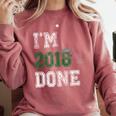 I'm 2018 Done Senior Graduation T-Shirt Class 2018 Comfort Colors Sweatshirt Crimson