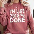 I'm Like 2018 Done Shirt Graduation Comfort Colors Sweatshirt Crimson