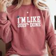 I'm Like 2019 Percent Done Graduation Tshirt Comfort Colors Sweatshirt Crimson