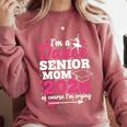 I'm A Dance Senior Mom 2026 Of Course I'm Crying Graduation Comfort Colors Sweatshirt Crimson